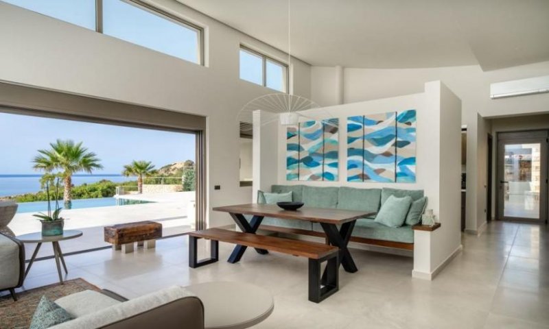 Gerani bei Rethymno Kreta, Chorafakia: Spektakuläre Luxusvilla mit Meerblick zu verkaufen Haus kaufen